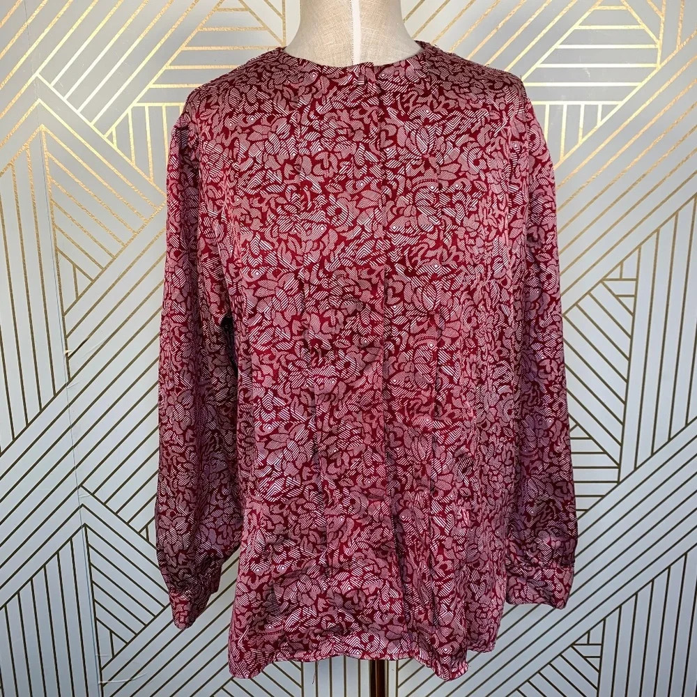 Diane‎ von Furstenberg Vintage Red Print Blouse